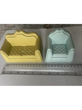 Vintage Playskool Victorian Dollhouse Living Room Furniture 1991